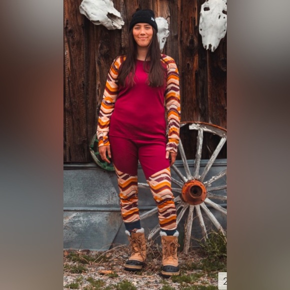 Wild Rye Jane Merino Wool Base Layer Leggings Women's Size 12 - Picture 2 of 8